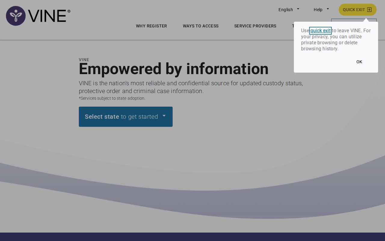 VINELink Kankakee County arrest custody search screen